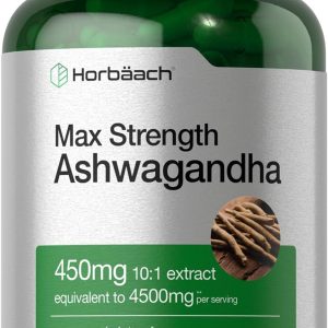 Ashwagandha Con Pimienta Negra Horbaach 450 mg 120 Capsulas