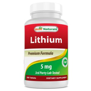 Orotato de Litio Best Natural 5 mg 180 Capsulas