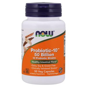 Probiotico NOW 50 billones 10 Cepas 50 Capsulas