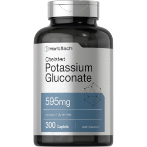 Gluconato de Potasio Horbaach 99 mg 300 capsulas / Potassium Gluconate
